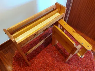 Pupitre infantil madera plegable vintage 70s