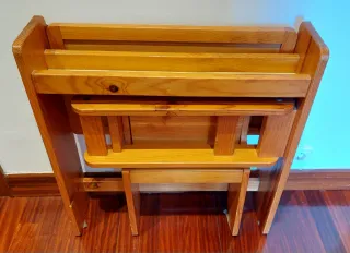 Pupitre infantil madera plegable vintage 70s