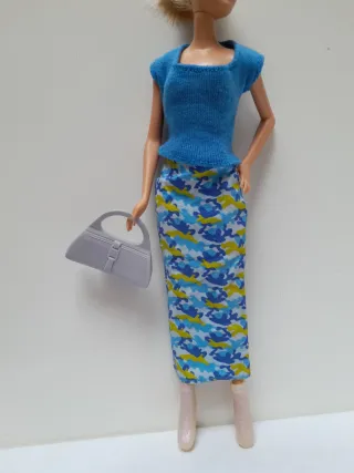 outfit Barbie camouflage + borsa Happy Family