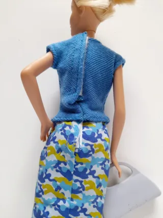 outfit Barbie camouflage + borsa Happy Family