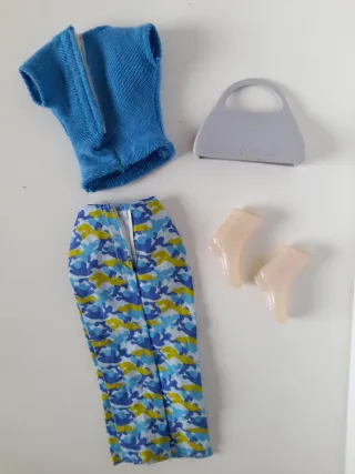 outfit Barbie camouflage + borsa Happy Family