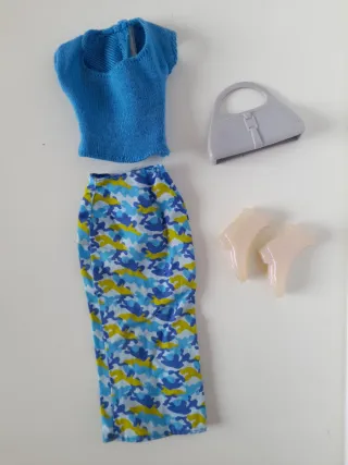 outfit Barbie camouflage + borsa Happy Family