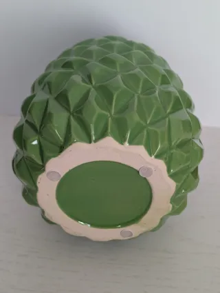 Vaso decorativo in ceramica verde