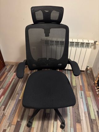 Silla ergonómica/gaming negra