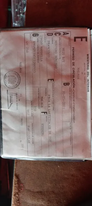 Hyosung Aquila GV 250cc. Año 2001, solo 4.302 km.