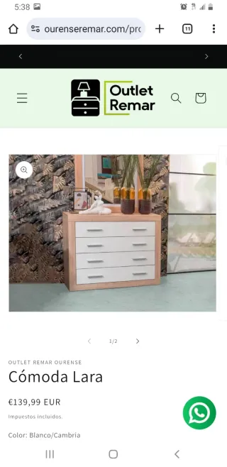 Cómoda Lara Remar Madera Blanca