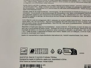 iPad Air 11 M2 1TB Wifi + Cellular Azul