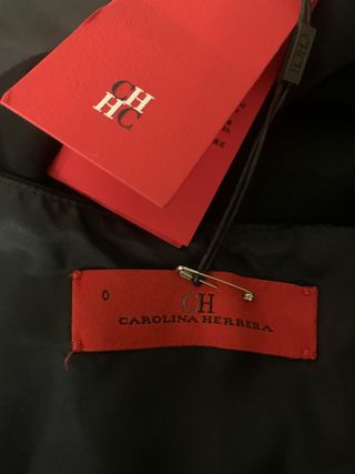 Vestido fiesta Carolina Herrera negro y blanco