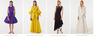 Vestido fiesta Carolina Herrera negro y blanco