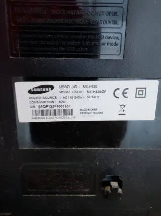 Microcadena Samsung MX-H630 Negra