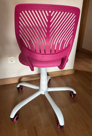 Silla giratoria elevable niña rosa