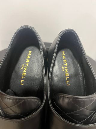 Zapatos Martinelli Piel Negros Hebilla