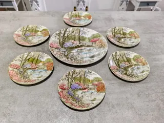 Servizio da dolce inglese in ceramica