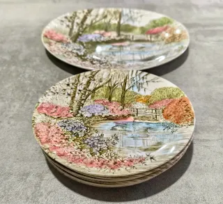 Servizio da dolce inglese in ceramica