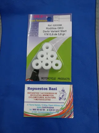 JUEGO DE RODILLOS OKO DERBI VARIANT START 3,8 GRA.