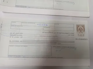 Letras de cambio antiguas