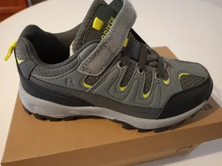 Zapatillas senderismo BRIKEN grises y amarillas 33