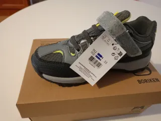 Zapatillas senderismo BRIKEN grises y amarillas 33