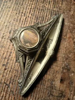 Oggetto scrivania calamaio 900 religioso madonna