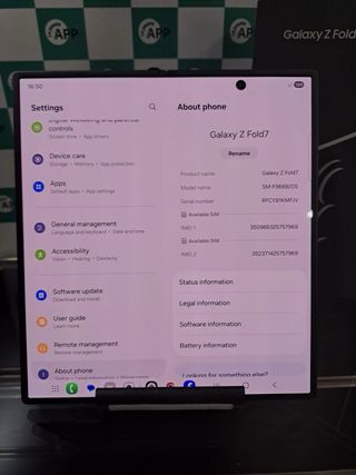 Samsung Galaxy Z Fold 7 256GB Nero