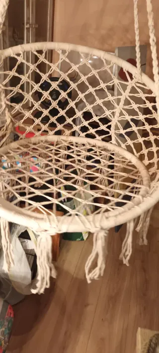 Hamaca de macramé colgante