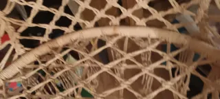 Hamaca de macramé colgante