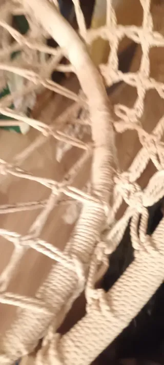 Hamaca de macramé colgante