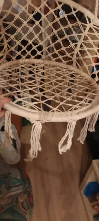 Hamaca de macramé colgante