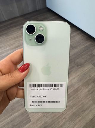 iPhone 15 128GB Verde - Bateria 99%
