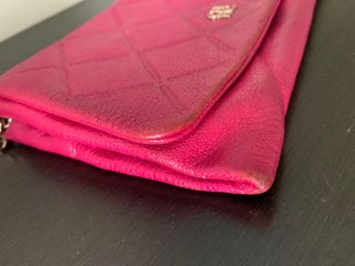 Bolso Carolina Herrera Vintage Rosa y Dorado