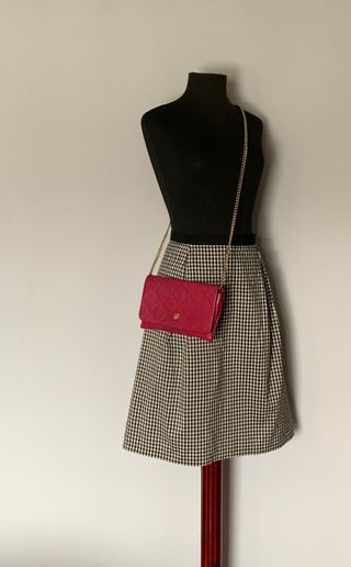 Bolso Carolina Herrera Vintage Rosa y Dorado