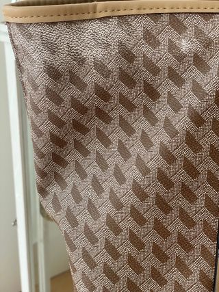 Bolso shopper beige y marrón