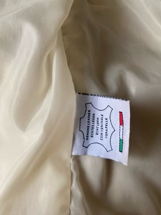 Giacca in pelle scamosciata Berna beige taglia 40