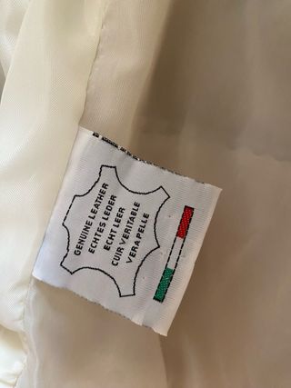 Giacca in pelle scamosciata Berna beige taglia 40