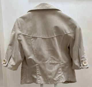 Giacca in pelle scamosciata Berna beige taglia 40