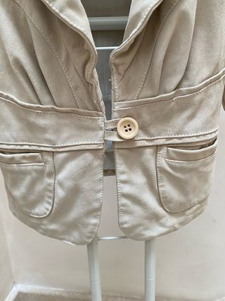 Giacca in pelle scamosciata Berna beige taglia 40