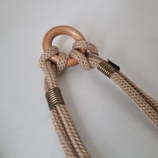 Tenda per tende in corda con perle in legno