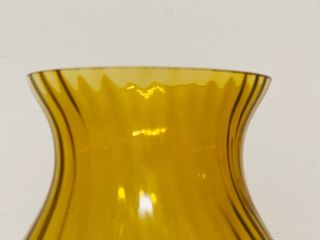 Antiguas tulipas venecianas de cristal ámbar x 3