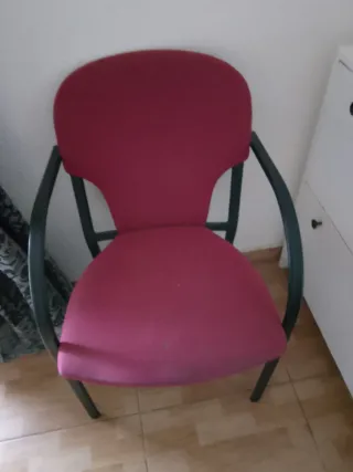 Sillas de tela y metal