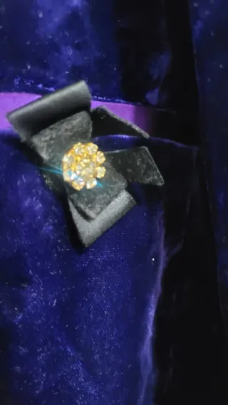 Traje Terciopelo Vintage Morado y Negro