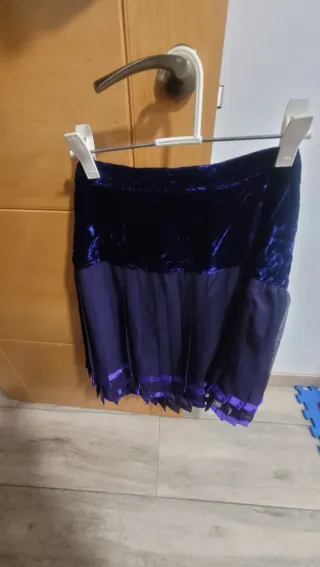 Traje Terciopelo Vintage Morado y Negro