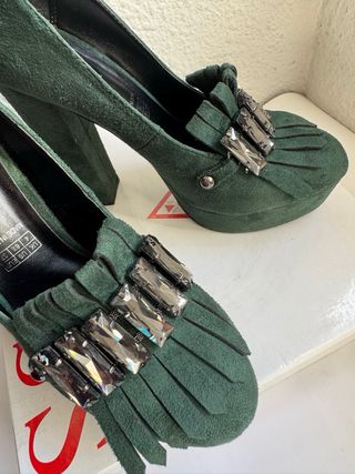 Zapatos Guess Tacón Alto Verde