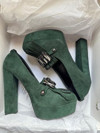 Zapatos Guess Tacón Alto Verde