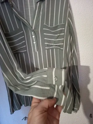 Blusa de rayas Pimkie verde y blanco