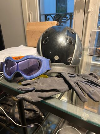 Casco equitación niño Casco + guantes