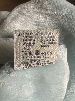 Manta infantil azul con ositos