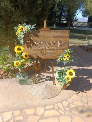 Cartel bienvenida para bodas o eventos