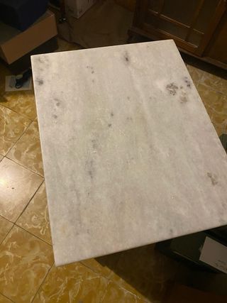 Mesita de noche madera y mármol