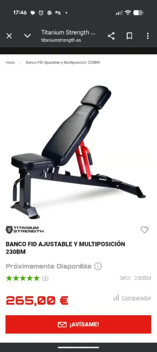 Banco de Pesas FID 230BM Titanium Strength