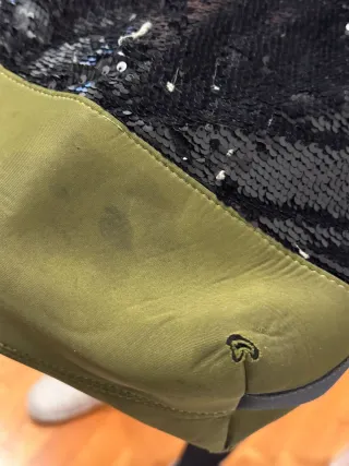 Bolso de hombro lentejuelas negro y verde